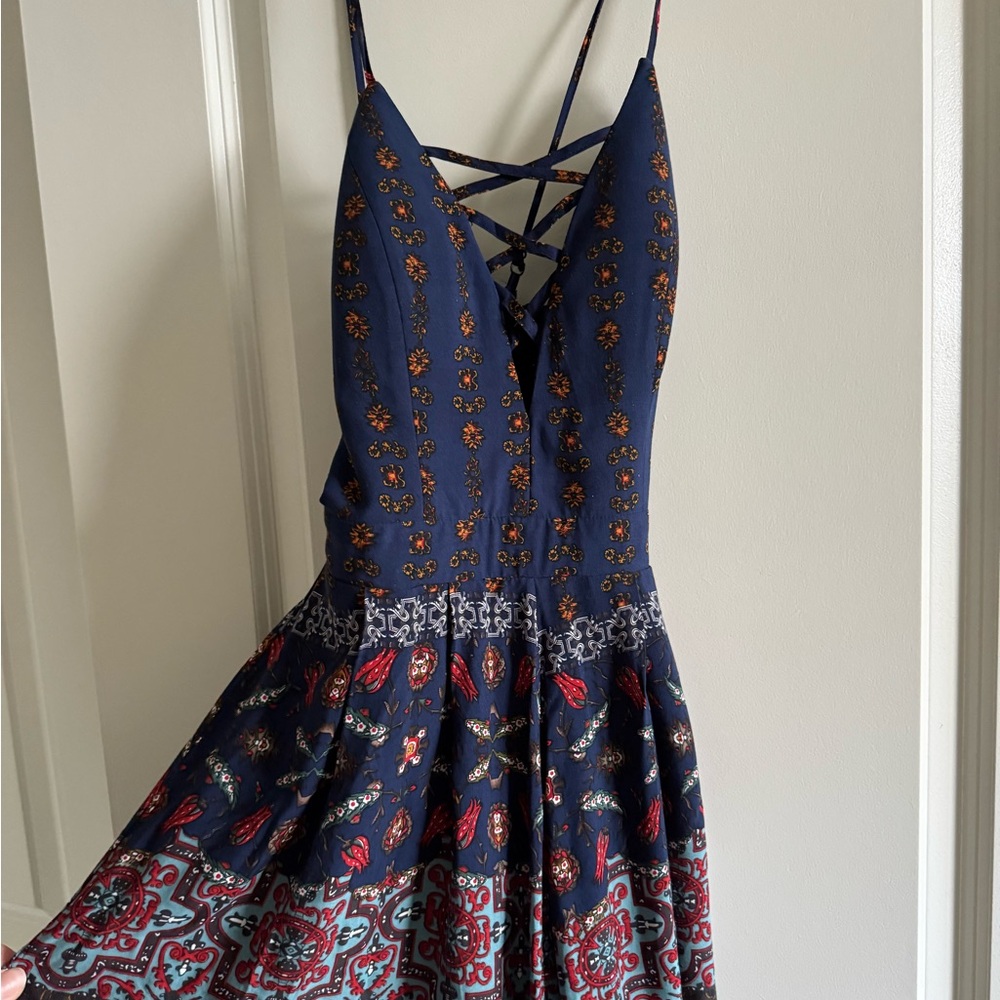 Miss Avenue Blue Sleeveless Dress